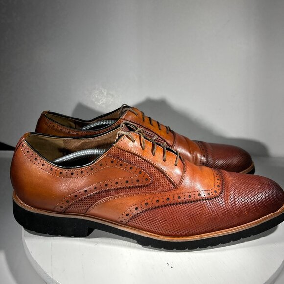Moretti Gold Label COVENT Mens Leather Dress Shoes Size 14 Brown Lace LIGHT USE main image 8